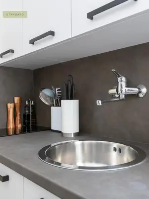 Küche/Küchenzeile in der Unterkunft Apartments Ingolstadt Kleine Rosengasse