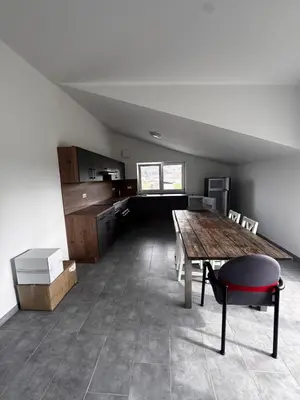 Küche/Küchenzeile in der Unterkunft Steinhöring Bade Appartements