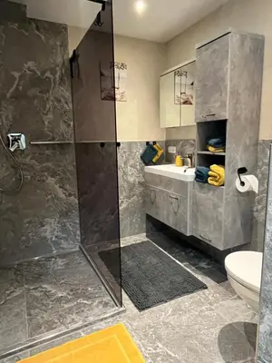 Ein Badezimmer in der Unterkunft Ferienwohnung Dauberweiß