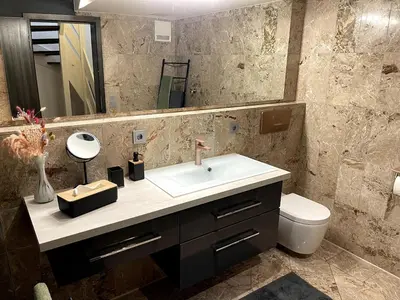Ein Badezimmer in der Unterkunft Ferienwohnung in Unterwössen