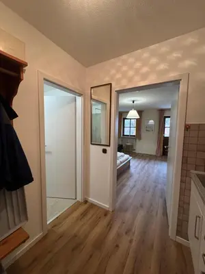 Ein Bett oder Betten in einem Zimmer der Unterkunft Bergauszeit mit Sauna