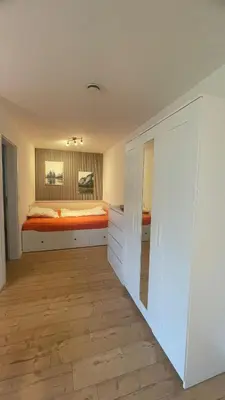 Ein Bett oder Betten in einem Zimmer der Unterkunft Am Ampermoos