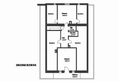 Grundriss der Unterkunft FeWo Reiter - Gemütliche Dachgeschosswohnung mit Ausblick