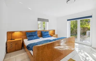 Ein Bett oder Betten in einem Zimmer der Unterkunft Gemütlich im bayerischen Dorf Nähe Starnberger See