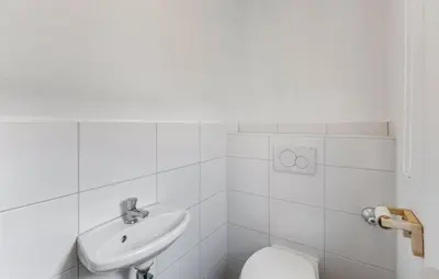 Ein Badezimmer in der Unterkunft Gemütlich im bayerischen Dorf Nähe Starnberger See