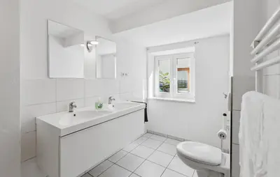 Ein Badezimmer in der Unterkunft Gemütlich im bayerischen Dorf Nähe Starnberger See