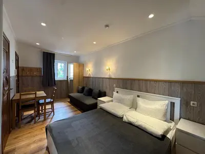 Ein Sitzbereich in der Unterkunft GG Self-Stay