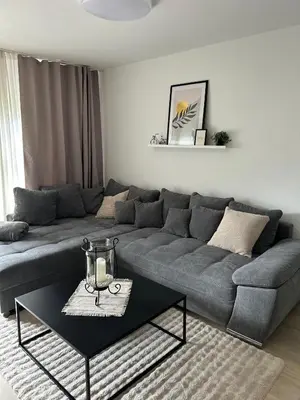 Ein Sitzbereich in der Unterkunft Ferienwohnung am Wendelstein