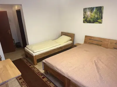 Ein Bett oder Betten in einem Zimmer der Unterkunft Hacker-Alm