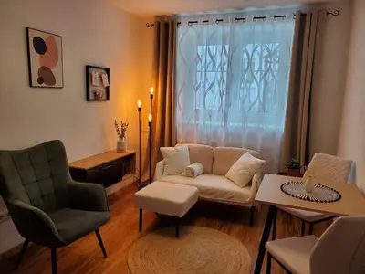 Ein Sitzbereich in der Unterkunft Ferienwohnung im schönen Allgäu
