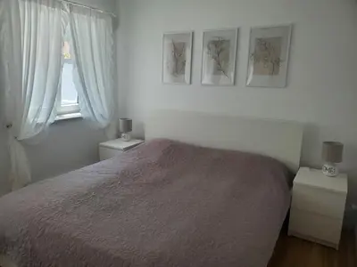 Ein Bett oder Betten in einem Zimmer der Unterkunft Ferienwohnung im schönen Allgäu