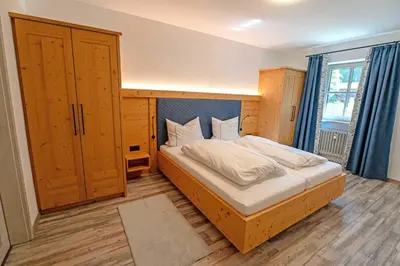 Ein Bett oder Betten in einem Zimmer der Unterkunft Gschwendtnerhof App1 Horst