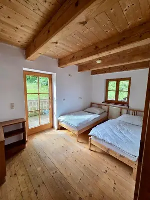 Ein Bett oder Betten in einem Zimmer der Unterkunft Ferienwohnung Landliebe
