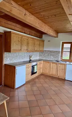 Küche/Küchenzeile in der Unterkunft Ferienwohnung Landliebe