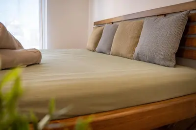 Ein Bett oder Betten in einem Zimmer der Unterkunft Design Apartment Bavaria - Küche, Smart-TV & Mehr