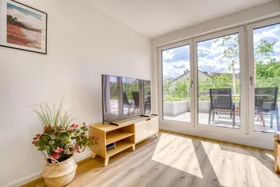 TV/Unterhaltungsangebot in der Unterkunft Garten, Küche, Parkplatz & Mehr - Komfort Apartment Bavaria