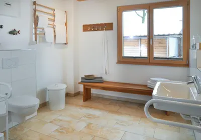 Ein Badezimmer in der Unterkunft Ammersee Lodge