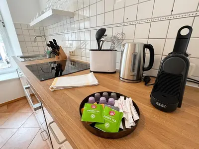 Küche/Küchenzeile in der Unterkunft ma suite - city sol apartment - centrum - private parking