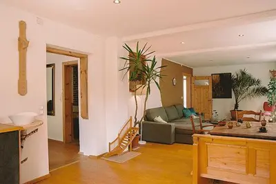 Küche/Küchenzeile in der Unterkunft Ferienwohnung in Seenaehe