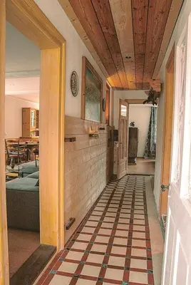 Ein Sitzbereich in der Unterkunft Ferienwohnung in Seenaehe