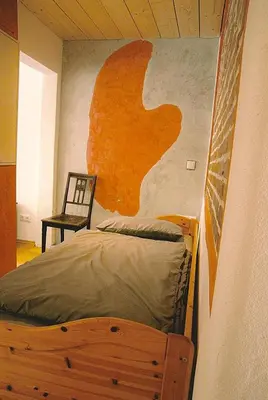 Ein Bett oder Betten in einem Zimmer der Unterkunft Ferienwohnung in Seenaehe
