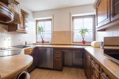 Küche/Küchenzeile in der Unterkunft Land & Erlebnis Apartment im Allgäu