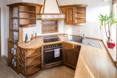 Küche/Küchenzeile in der Unterkunft Land & Erlebnis Apartment im Allgäu