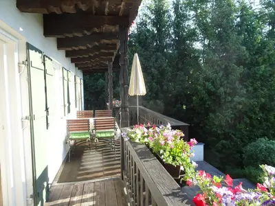 Ein Garten an der Unterkunft Haus Elbrächter 1