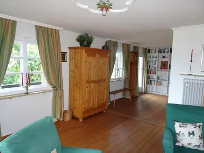 Ein Sitzbereich in der Unterkunft Haus Elbrächter 1