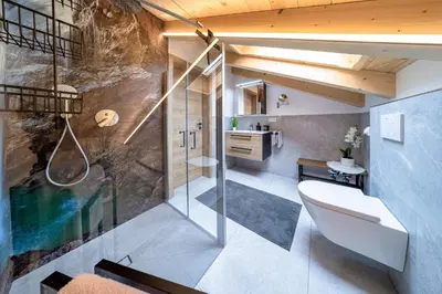 Ein Badezimmer in der Unterkunft Eli's Bergjuwel