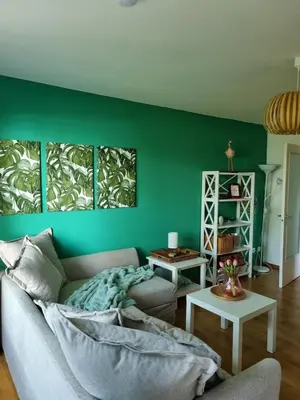 Ein Sitzbereich in der Unterkunft FlamingoSuite in Seenähe