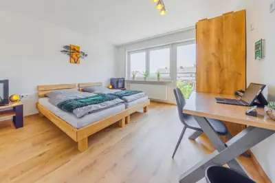 Ein Bett oder Betten in einem Zimmer der Unterkunft Easy Sleep Vohburg - Wohnen auf Zeit