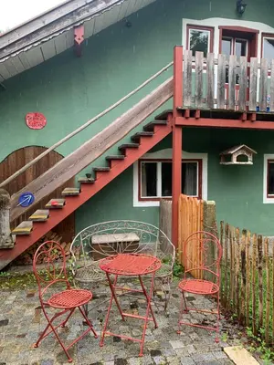 Ein Balkon oder eine Terrasse in der Unterkunft Ferienwohnung Schatzkisterl