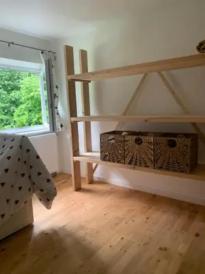 Ein Sitzbereich in der Unterkunft Ferienwohnung Schatzkisterl
