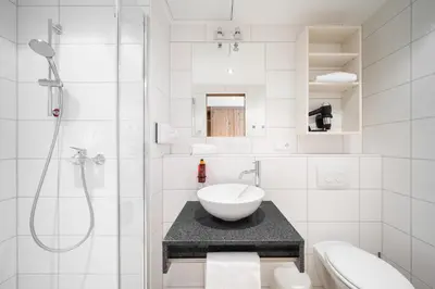 Ein Badezimmer in der Unterkunft snooze apartments Holzkirchen