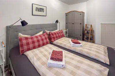 Ein Bett oder Betten in einem Zimmer der Unterkunft Seerose