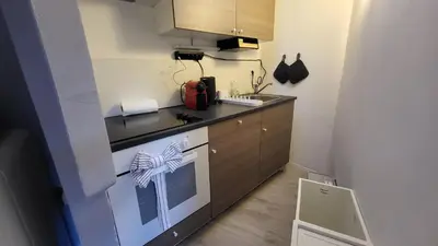 Küche/Küchenzeile in der Unterkunft Apartment West