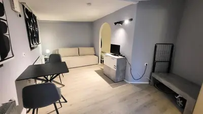Ein Sitzbereich in der Unterkunft Apartment West