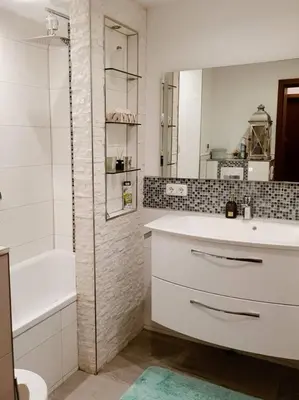 Ein Badezimmer in der Unterkunft Charmante Bleibe für Alleinreisende