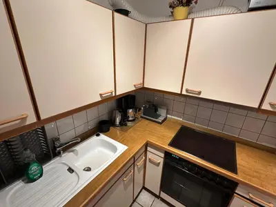 Küche/Küchenzeile in der Unterkunft Ferienwohnung Zellerhorn Kerscher