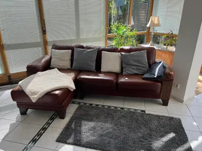 Ein Sitzbereich in der Unterkunft Ferienwohnung Gisela