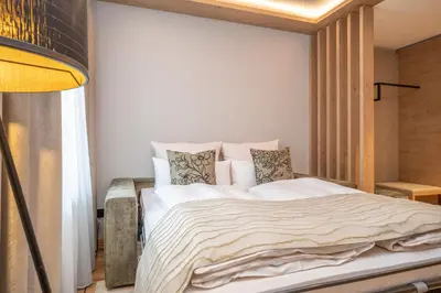 Ein Bett oder Betten in einem Zimmer der Unterkunft Gasthof zur Post