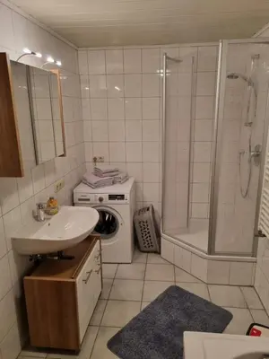 Ein Badezimmer in der Unterkunft Ferienwohnungen März