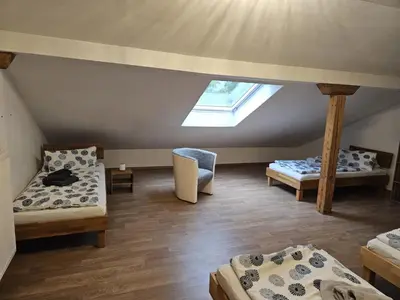 Ein Bett oder Betten in einem Zimmer der Unterkunft Ferienwohnungen März