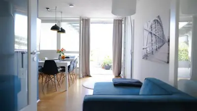 Ein Sitzbereich in der Unterkunft Munich City Rooftop Apartment