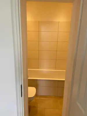 Ein Badezimmer in der Unterkunft Wohnung mit Garagenplatz am Obinger See