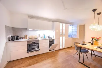 Küche/Küchenzeile in der Unterkunft GM-Stays City Apartment - Prinzregentenplatz - BRIGHT Collection