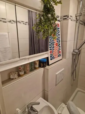 Ein Badezimmer in der Unterkunft TOP 2 ROOM APPARTEMENT l CITY CENTER l 24H SELF CHECK IN l 2 SMART TV l REGENDUSCHE l FREE PARKING