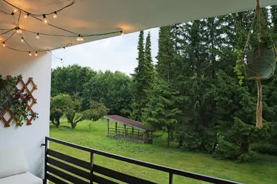 Ein Garten an der Unterkunft Glückspfennig