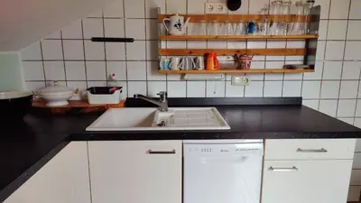 Küche/Küchenzeile in der Unterkunft Abendsonne